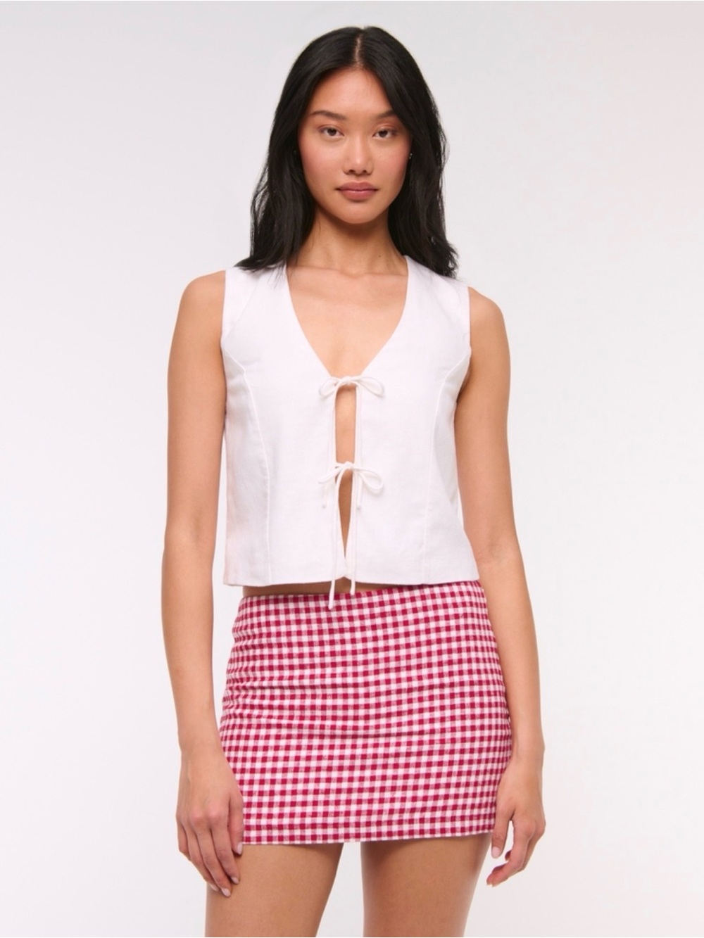 Abercrombie & Fitch Scarlett Mid Rise Linen-Blend Mini Skort | Size Small | NWT - Picture 4 of 5